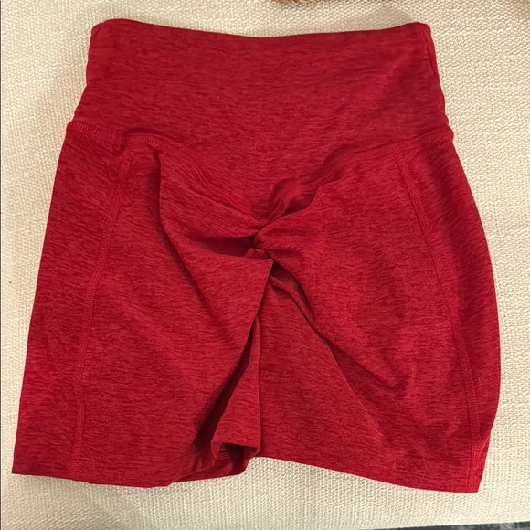 Bombshell Sportswear Red Athletic Shorts - Picture 3 of 3